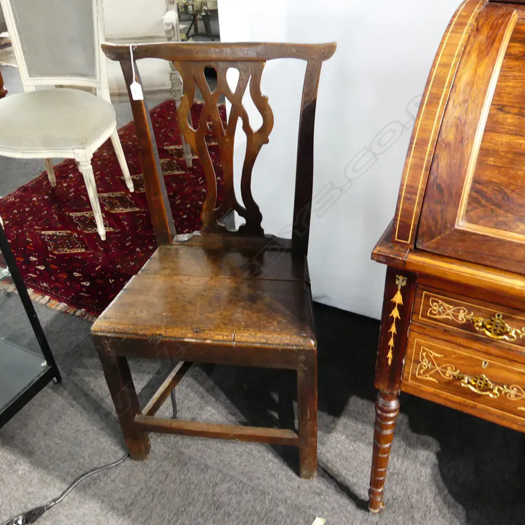 GEORGIAN OAK COUNTRY CHAIR  (AF) Image 1++