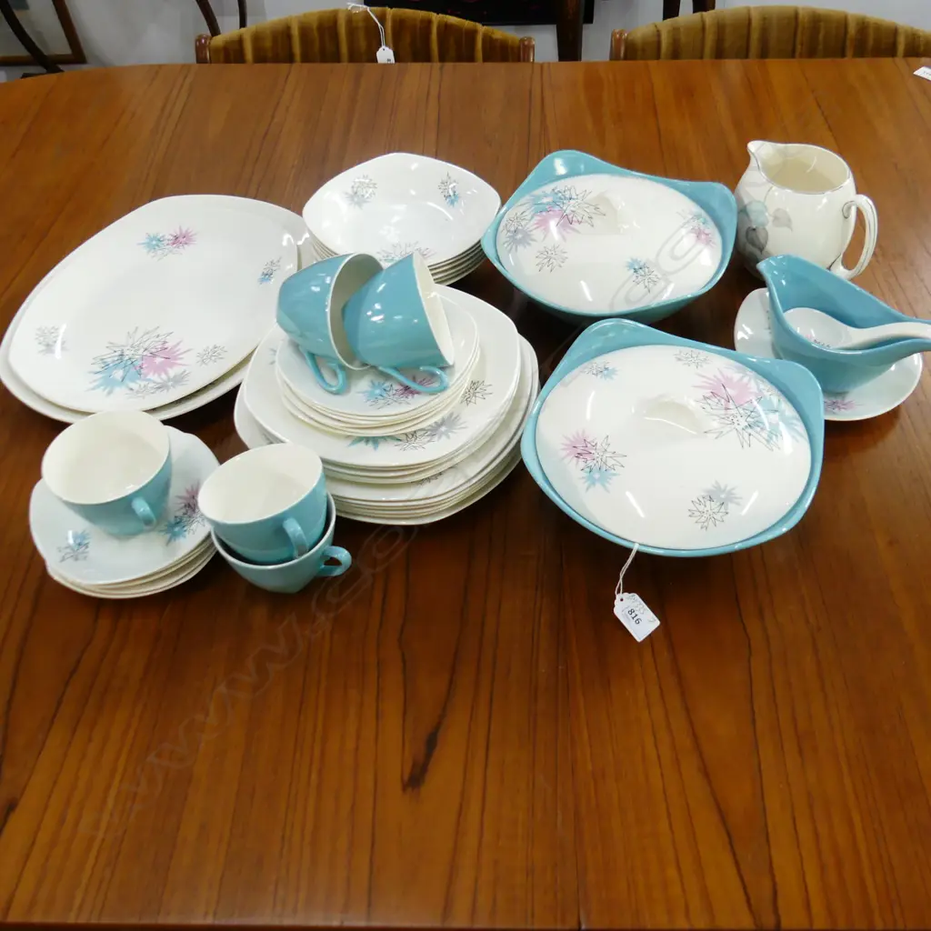 PART DINNERSET BY MIDWINTER 1953 ' MODERN FASHION SHAPE' IN LIGHT BLUE  Image 1++