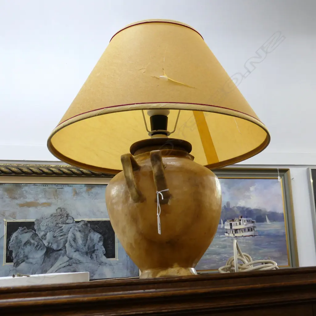 ANIMAL HIDE LAMP H.540mm (SHADE BROKEN) Image 1++