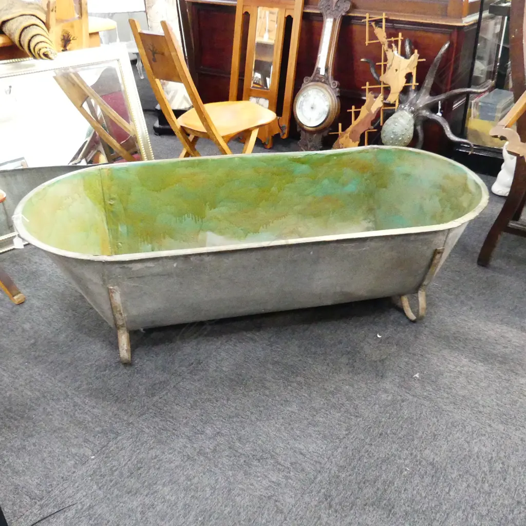 OLD TIN BATH 650x1460x450mm Image 1++