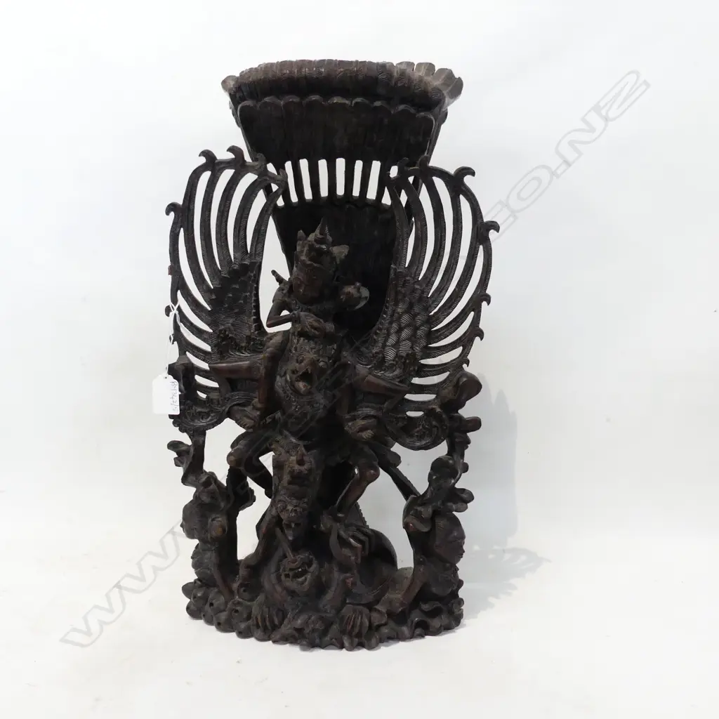INDONESIAN CARVED WOODEN STATUE H.500mm Image 1++