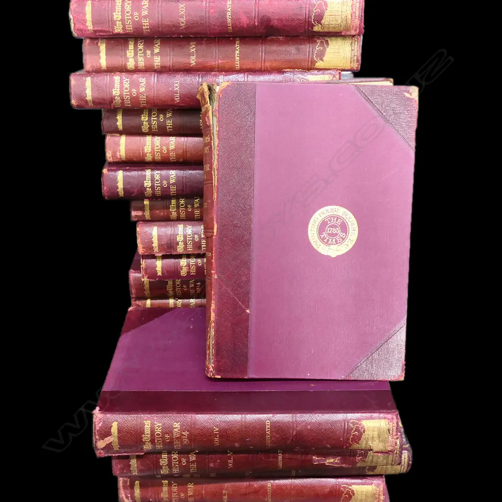 21 VOLUMES 'THE TIMES HISTORY OF THE WAR' PUB 1915 - 1920 Image 1++