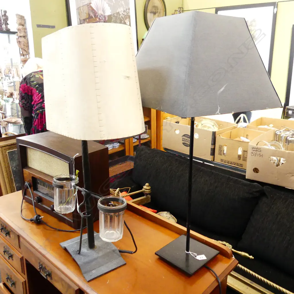 2 LG CONTEMPORARY LAMPS Image 1++