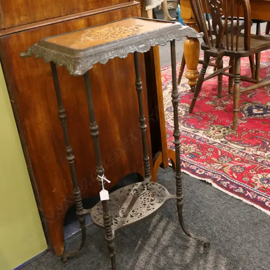 VICTORIAN CAST IRON SIDE TABLE 440x320x840mm
