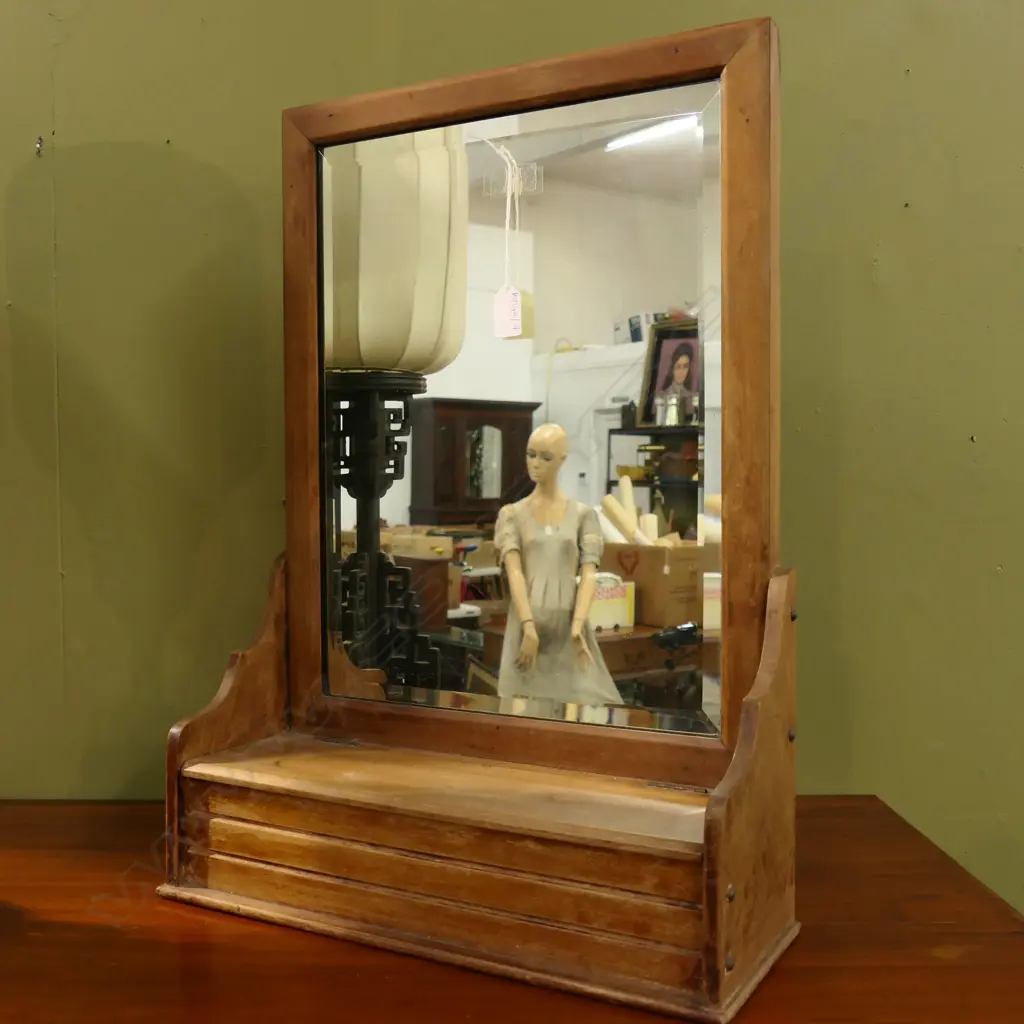 WOODEN TOILET MIRROR H.575mm Image 1++
