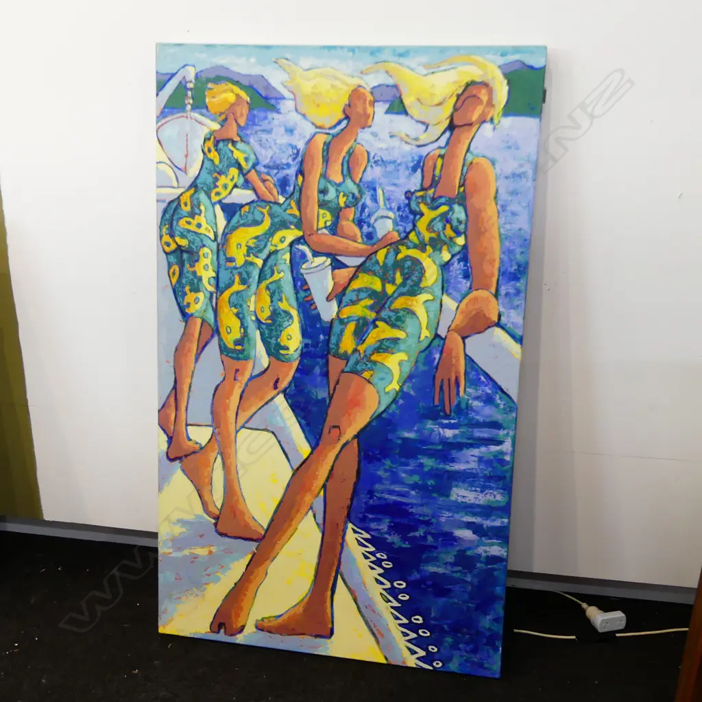 SIRPA ALALAAKKOLA, 3 FIGURES, OIL ON CANVAS 1997 1500x900mm Image 1++