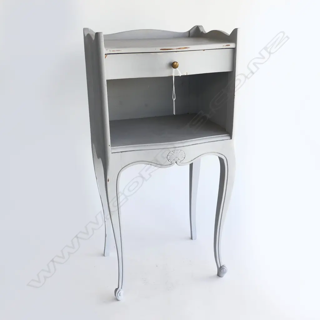 FRENCH STYLE PAINTED BEDSIDE CABINET 340x260x700mm Image 1++
