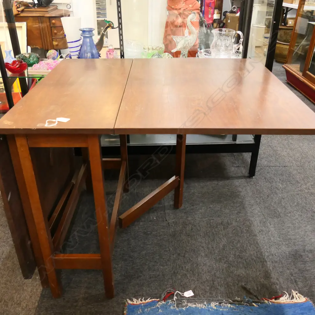MAHOGANY DROP SIDE TABLE 790x380x730mm Image 1++