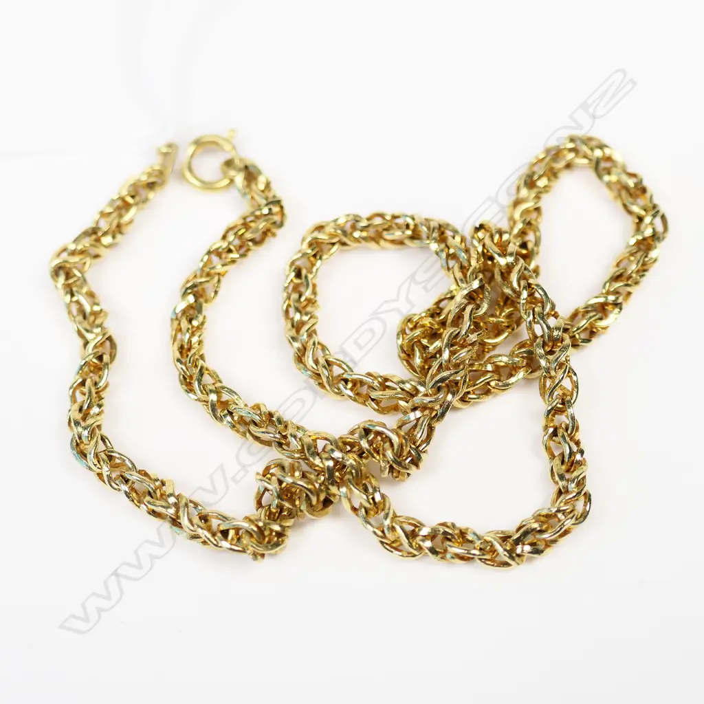 HEAVY GOLD PLATE  NECK CHAIN 14.28gm  41cm Image 1++