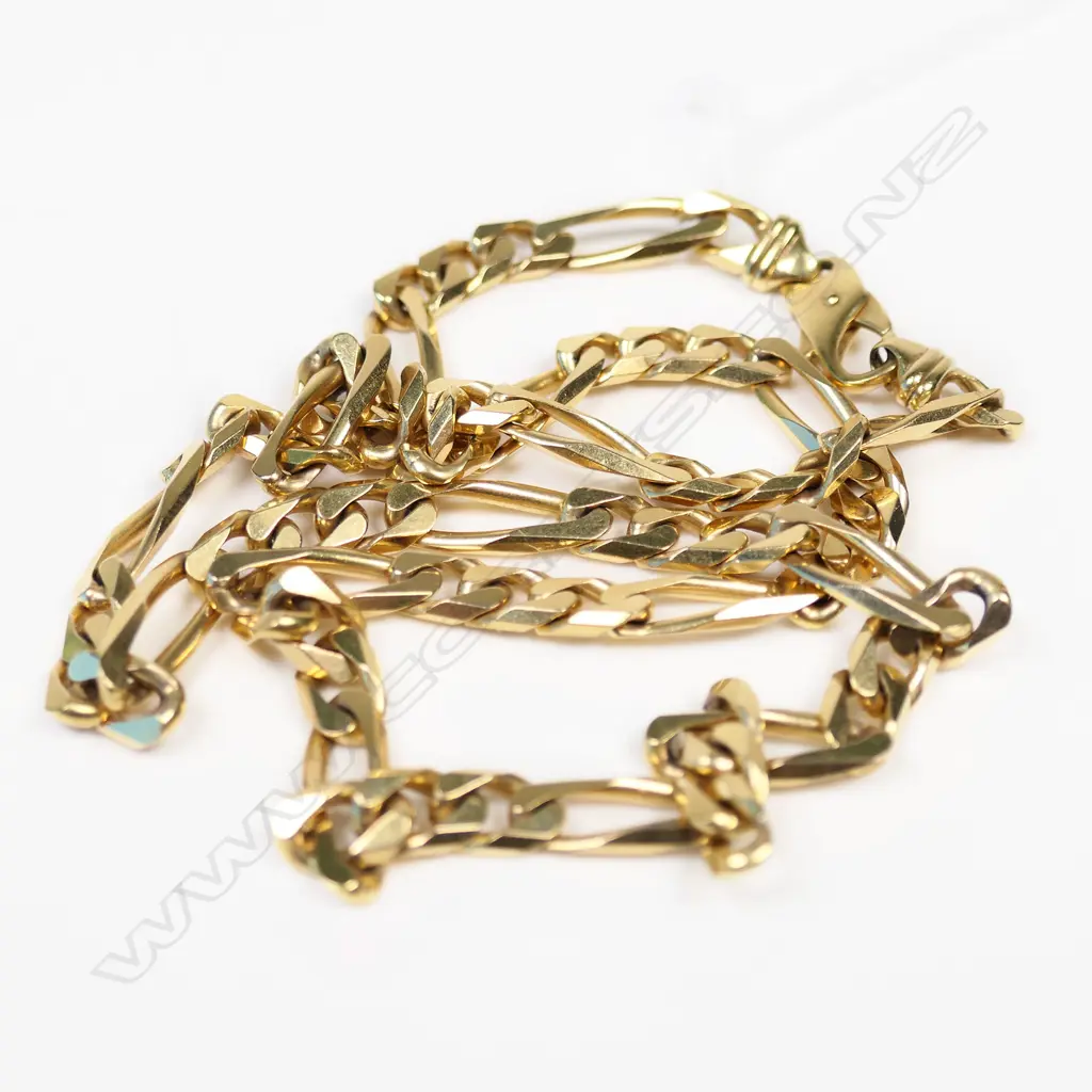 9CT YELLOW GOLD NECK CHAIN 43.78gms  51cm Image 1++