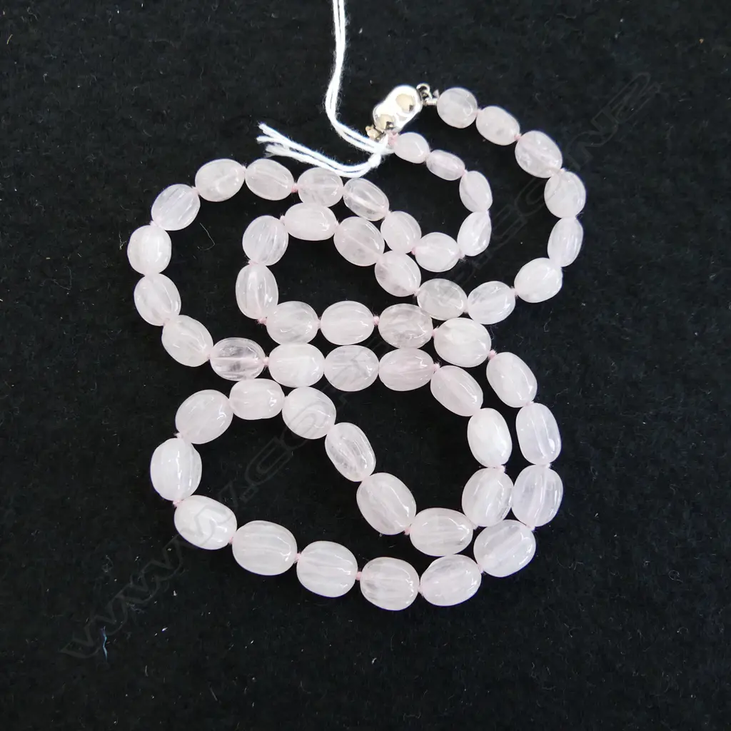 ROSE QUARTZ BEAD NECKLACE Image 1++