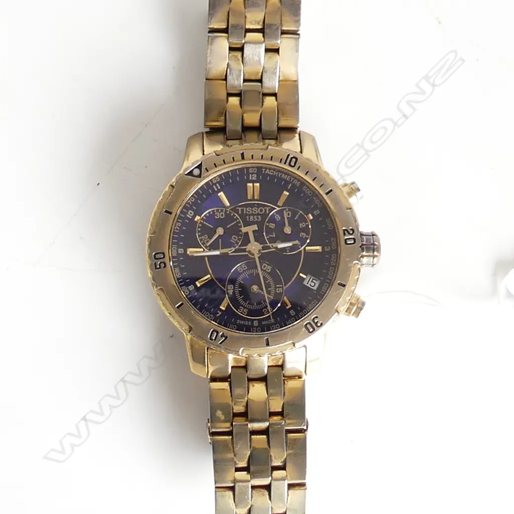 GOLD TONE MENS TISSOT WATCH Image 1++