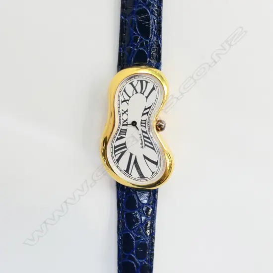 SALVA DORE DALI GOLD PLATE 'SOFTWATCH by Exaequo' Swiss in box