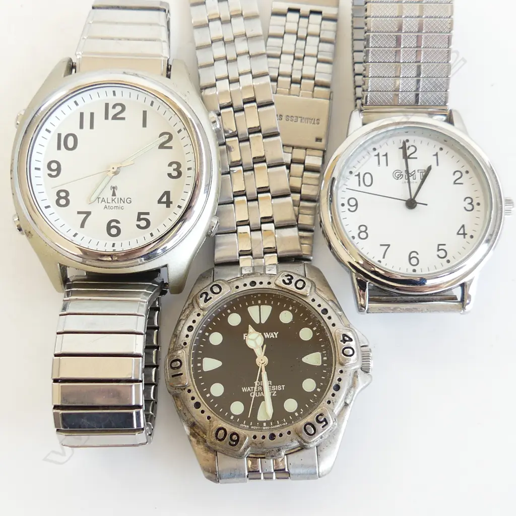 7 WATCHES;5 MENS, 2 WOMENS, INCL. GRAND SEIKO probably copy...ALL APPEAR TO BE WORKING... Image 1++