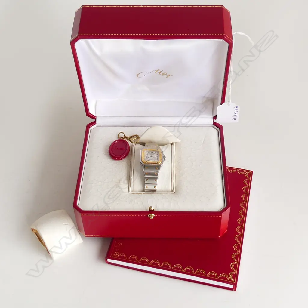 CARTIER LADYS WRISTWATCH IN ORIGINAL BOX ETC  Image 1++