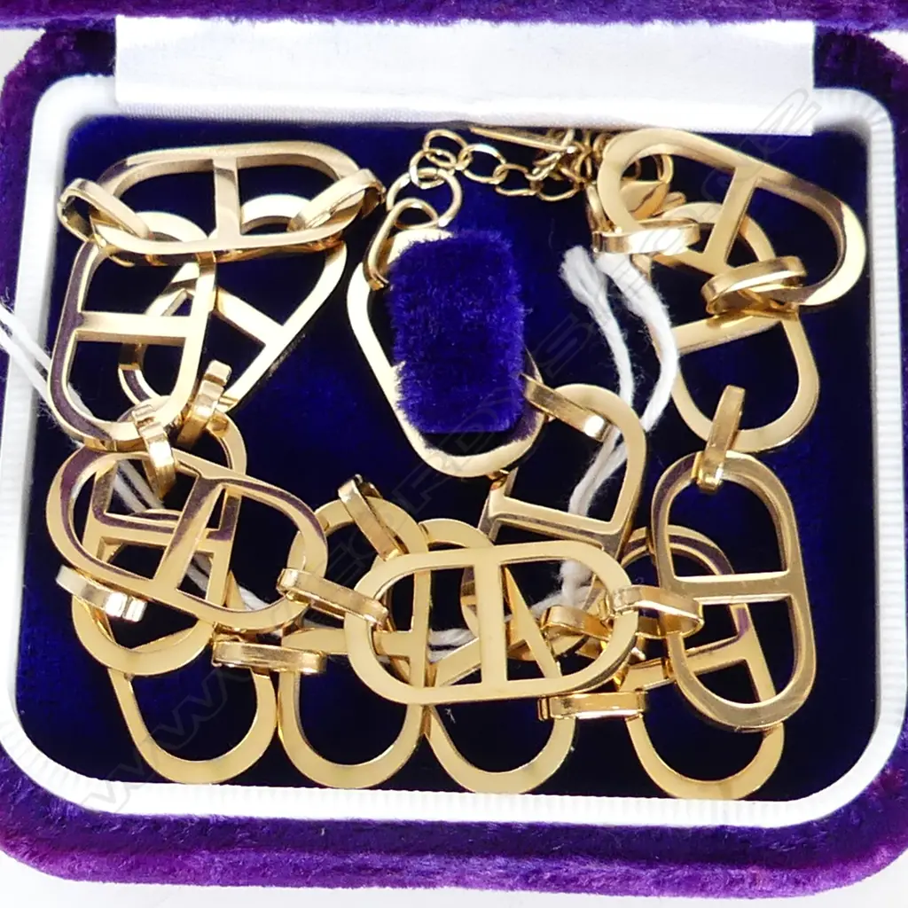 GOLD TONE FASHION NECKLACE , L.400mm Image 1++