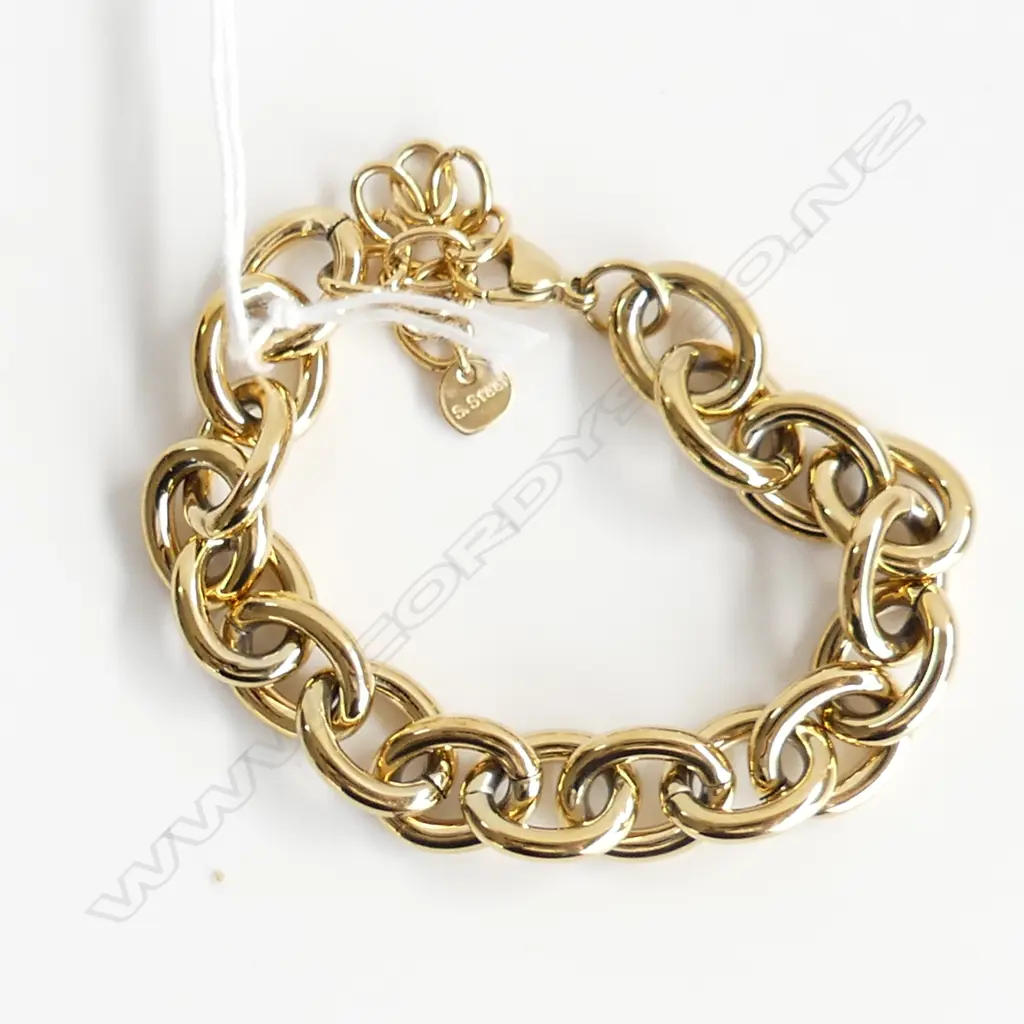HEAVY GOLD TONE FASHION CHAIN BRACELET  Image 1++