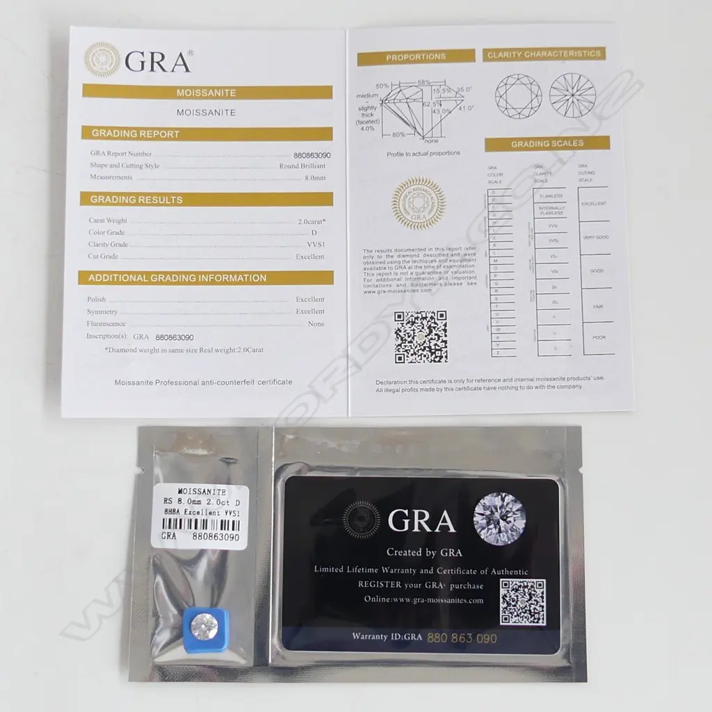 MOISSANITE LAB DIAMOND WITH GRA REPORT  Image 1++