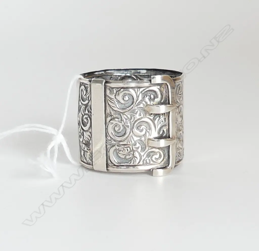 VICTORIAN/EDWARDIAN ST. SILVER WALKING STICK COLLAR Image 1++