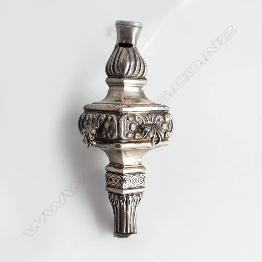 STG SILVER PART BABY RATTLE, B'HAM 1923 H.90mm 43 GM Image 1++