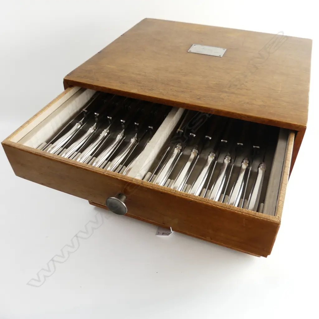 'GERO 90 SILVER' S/PLATE BOXED 81 PCE CUTLERY CANTEEN 12 PLACE SETTING Image 1++