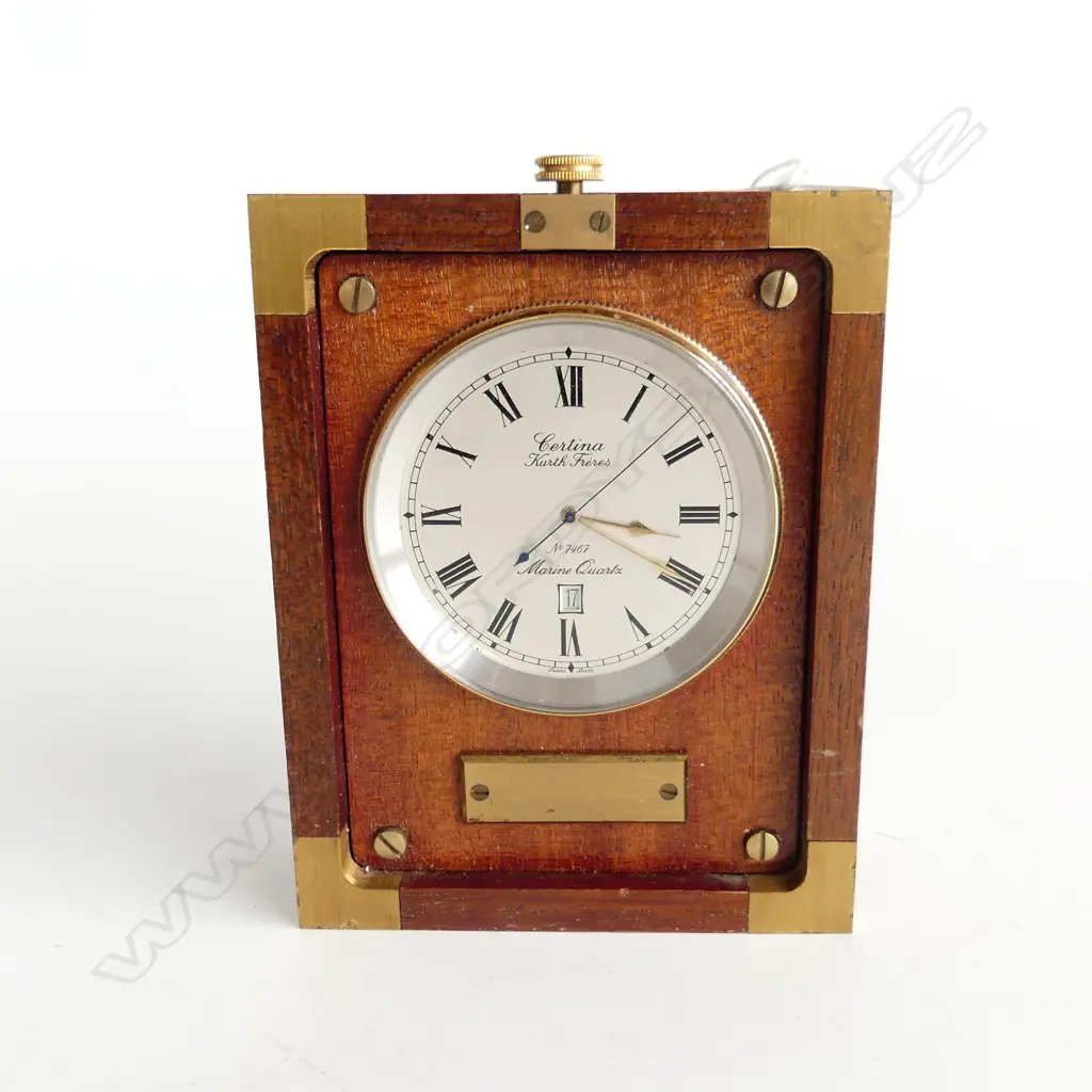 SWISS CARRIAGE CLOCK, CERTINA 'KURTH FRERES', H120mm Image 1++