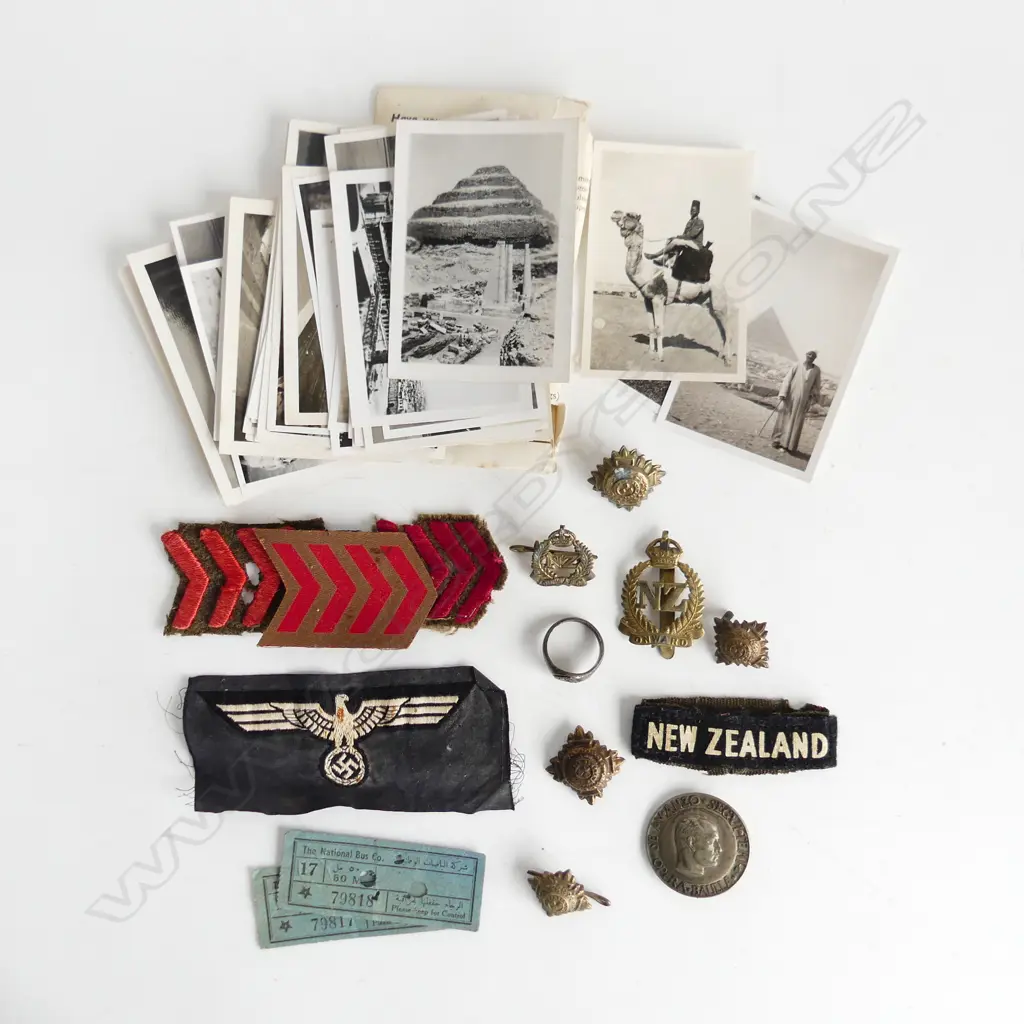 BAG LOT OF WW2 BADGES SOV TROPHYS PHOTOS ETC Image 1++