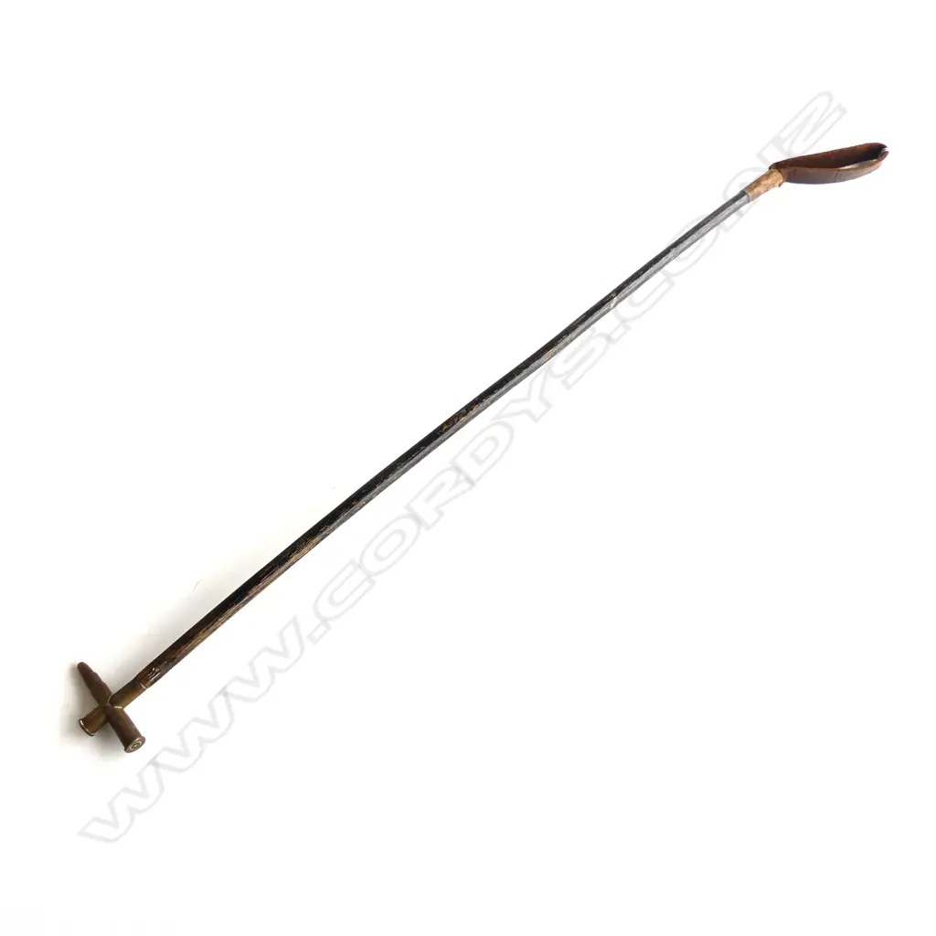NZ TRENCH ART C.A.C COLONIAL AMMUNITION CO. RIDING CROP BRASS BULLET STAMPED CAC L. 97CM Image 1++