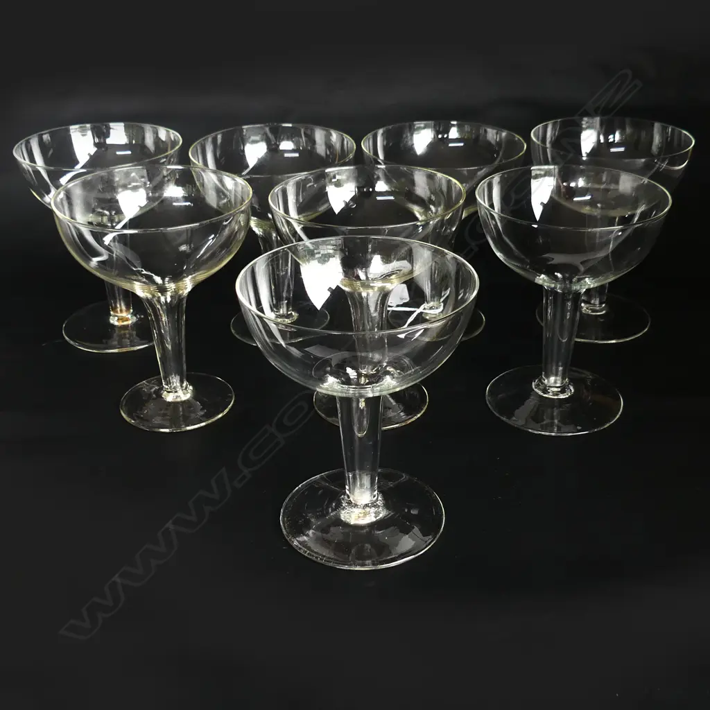 8 CLEAR HOLLOW STEM CHAMPAGNE GLASSES H.115mm Image 1++
