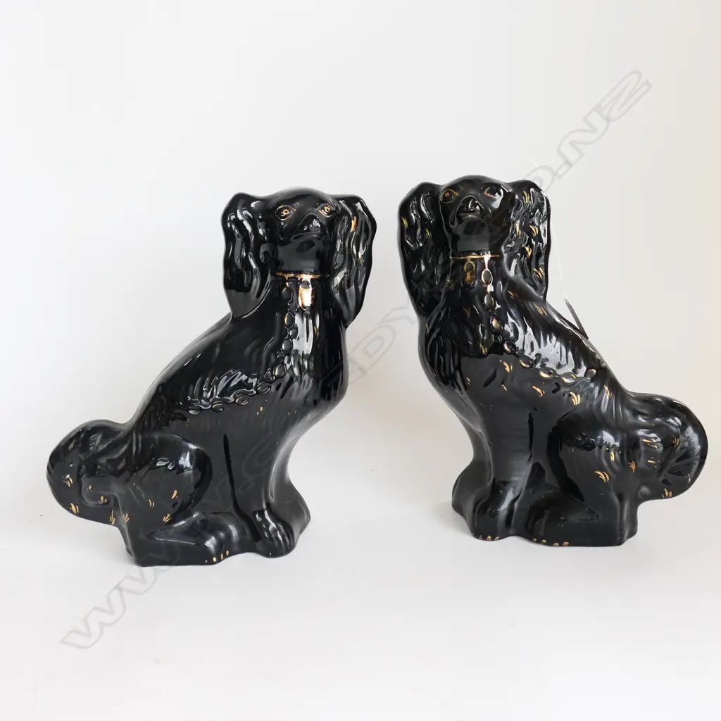 PR BLACK STAFFORDSHIRE DOGS H.285mm Image 1++