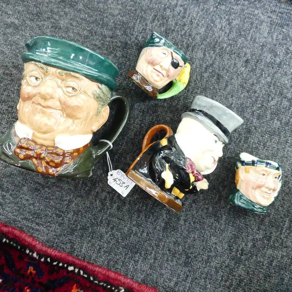 LG DOULTON TOBY JUG MR PICKWICK H.145mm + 3 OTHER  Image 1++