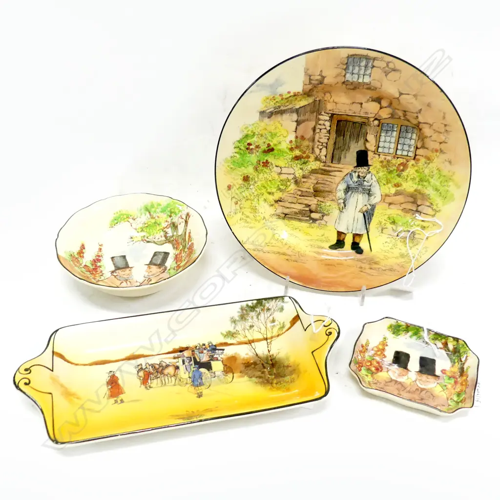 Royal Doulton: GAFFER PLATE Dia.240mm. + DISH 150mm + PIN TRAY 110mm + COACHING sandwich plate L.280mm Image 1++