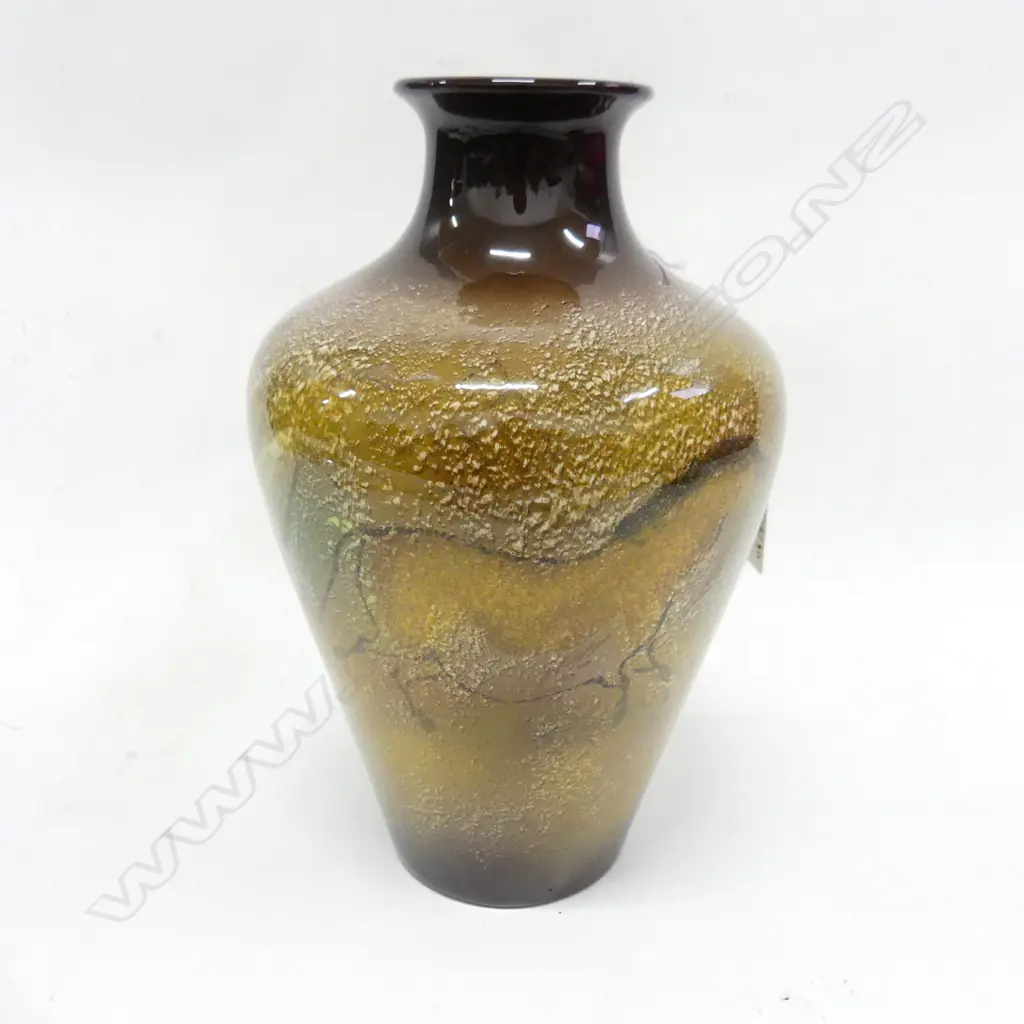 AQUILA BY TITIAN? VASE CAVE PAINTING DESIGN H250MM Image 1++