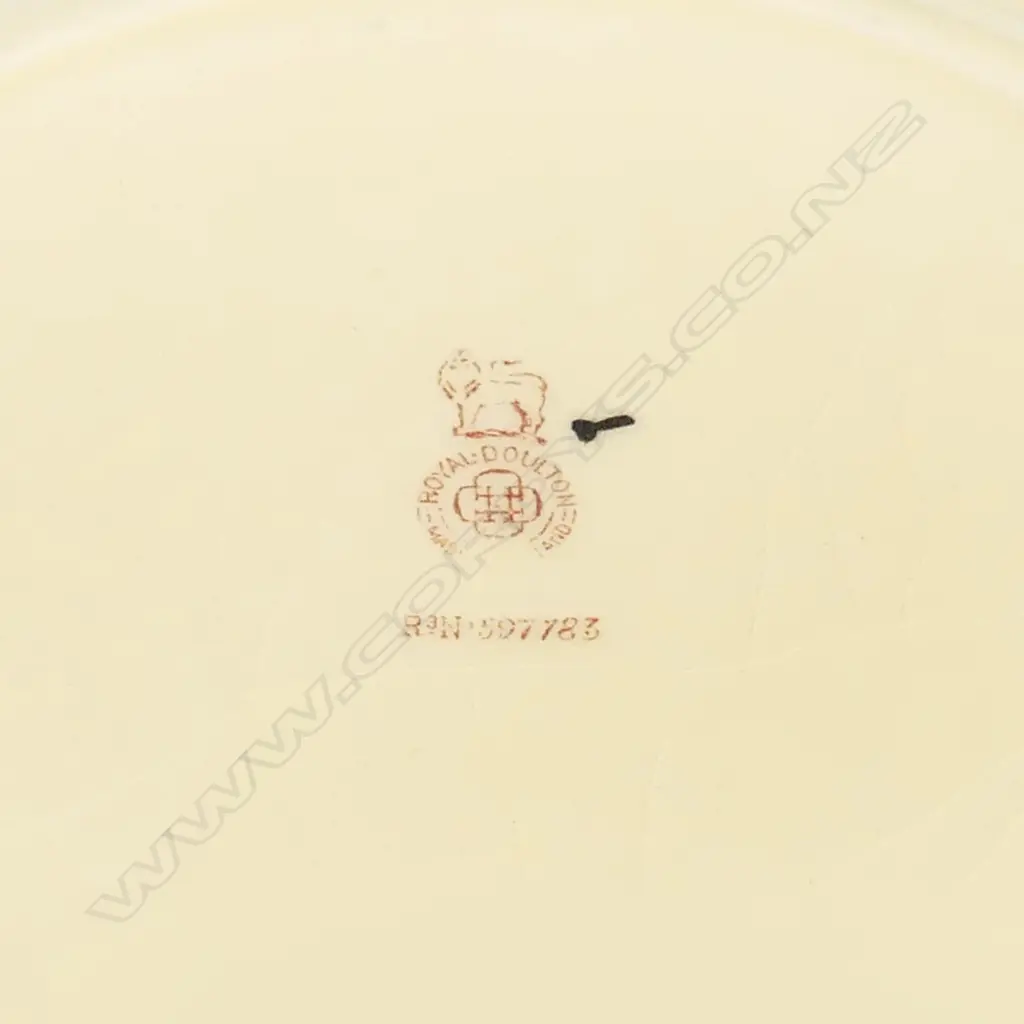 TWO ROYAL DOULTON PANSY PATTERN PLATES - SQUARE AND ROUND  Dia.210mm Image 1++