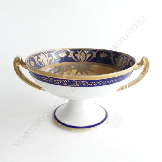 EARLY 1900s NORITAKE PORCELAIN TWO HANDLED FOOTED BOWL - DESERT SCENE INTERIOR Dia.200mm