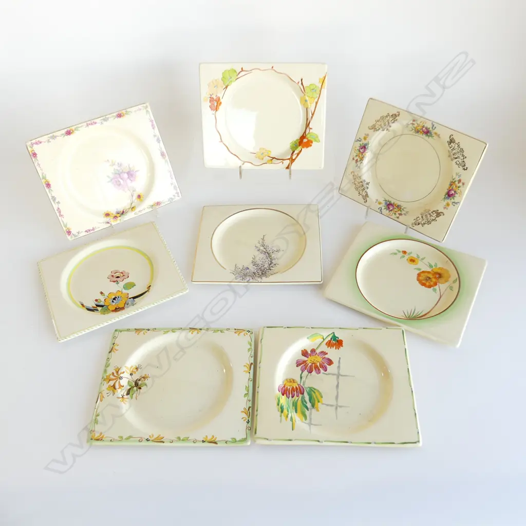 8 DECO SIDEPLATES,VARIOUS FLORAL DESIGNS, 'THE BIARRITZ' ROYAL STAFFORDSHIRE Image 1++
