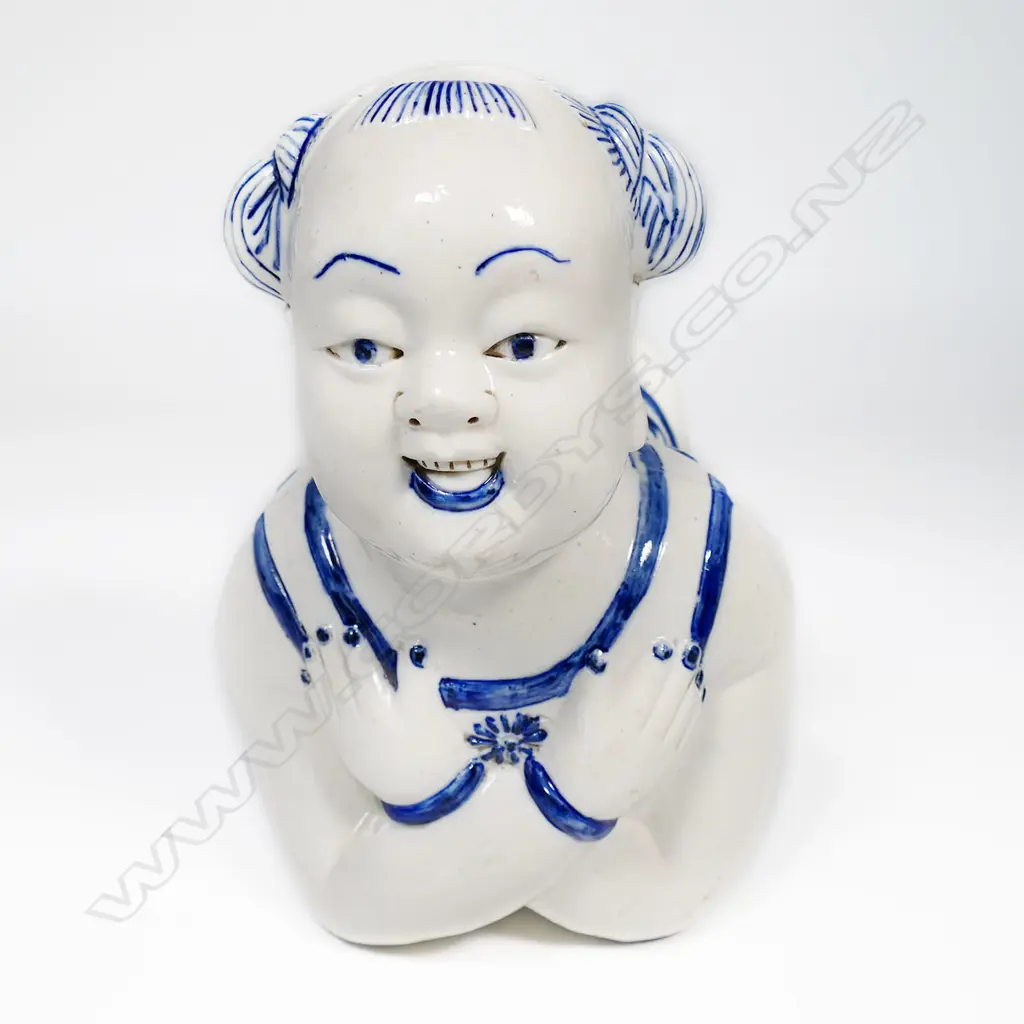 LGE CHINESE PORCELAIN PILLOW AS KNEELING BOY Image 1++