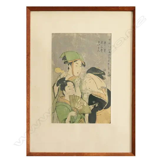German Fascimile of Kitagawa Utamaro's (1754–1806) 'Three Niwaka Performers