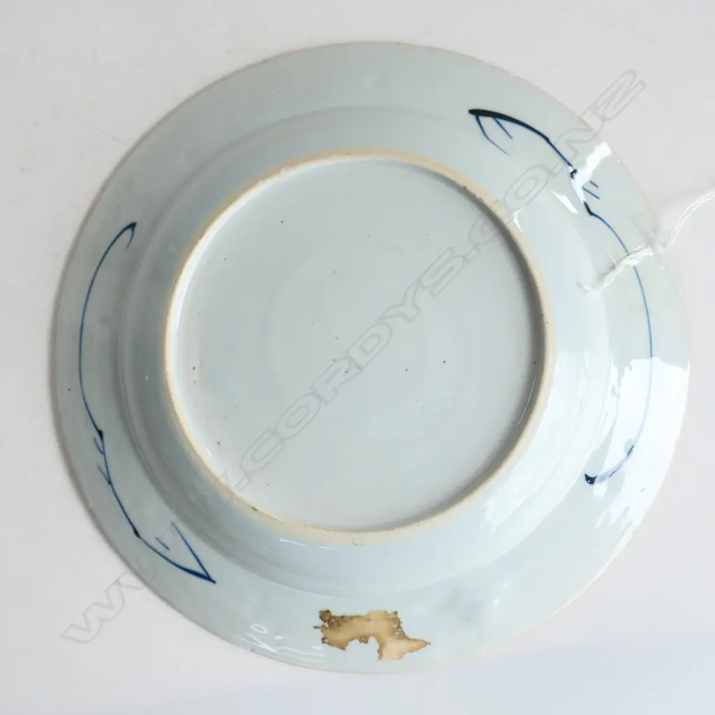 18th/19thC CHINESE BLUE AND WHITE PLATE dia.225mm Image 1++