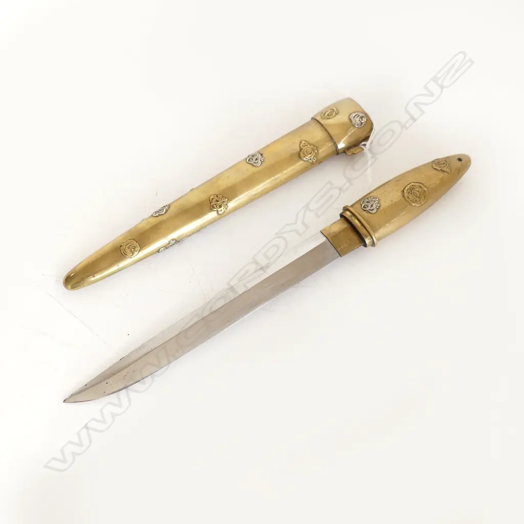 VINTAGE JAPANESE KNIFE & SCABBARD L.255mm Image 1++