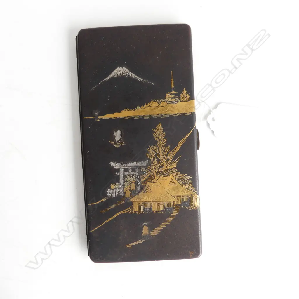 24KT GOLD & SILVER SIGNED JAPANESE CIG CASE L160MM Image 1++