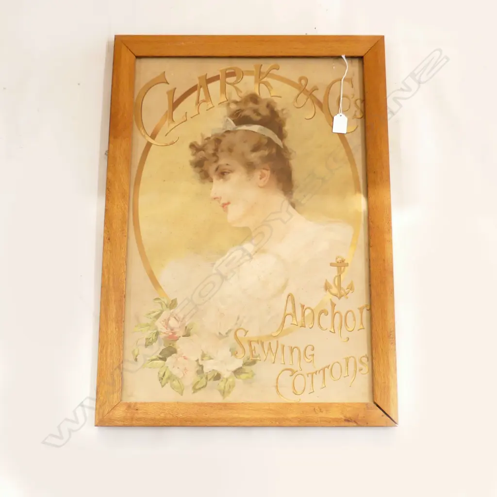EDWARDIAN ADVERTISEMENT - ANCHOR SEWING COTTON 610 x 420mm Image 1++