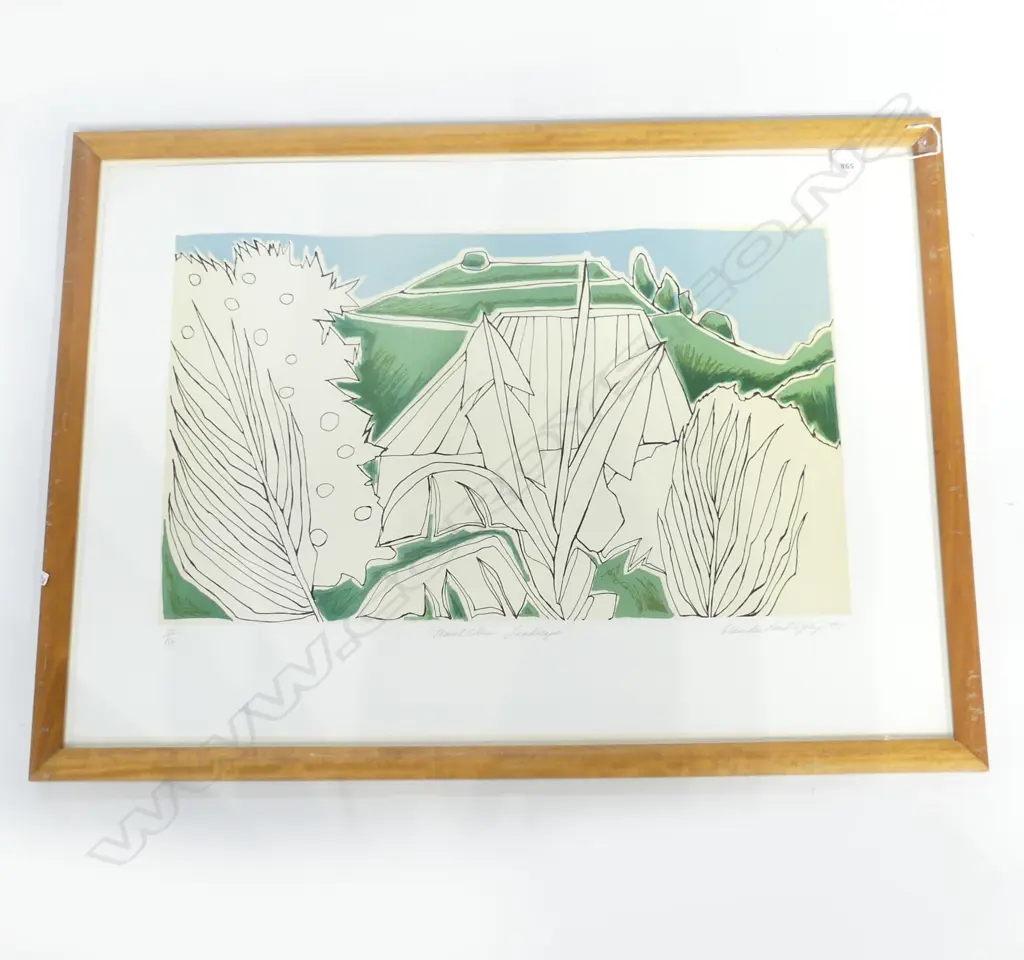 CLAUDIA POND EYLEY 'MOUNT EDEN LANDSCAPE' LITHOGRAPH 1995 71/106 540x755mm Image 1++