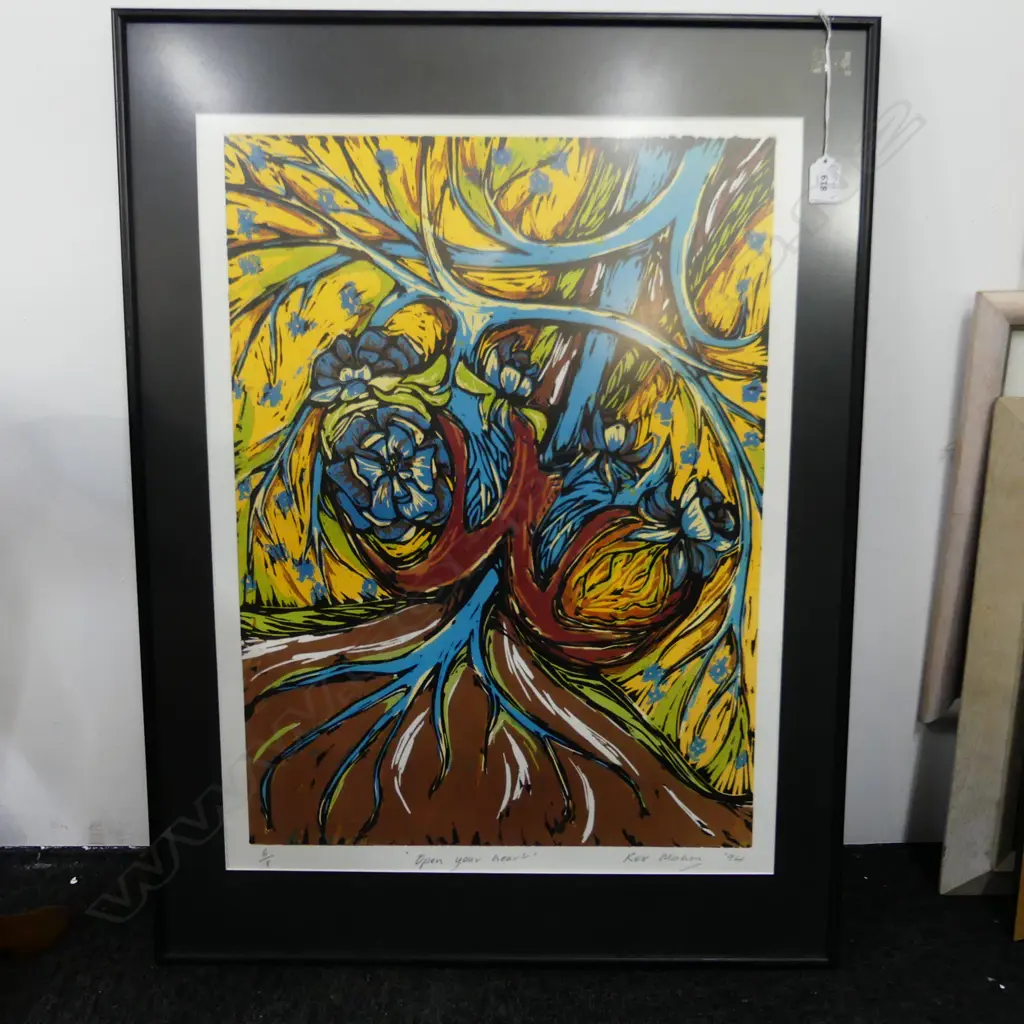 ROSE MAHON 'OPEN YOUR HEART' SCREENPRINT 6/8 '94 635x480mm Image 1++