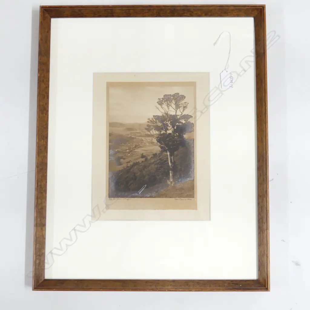 GEORGE CHANCE VINTAGE PHOTO 'The Harbour_Otago' SIGNED 210 X 160mm Image 1++