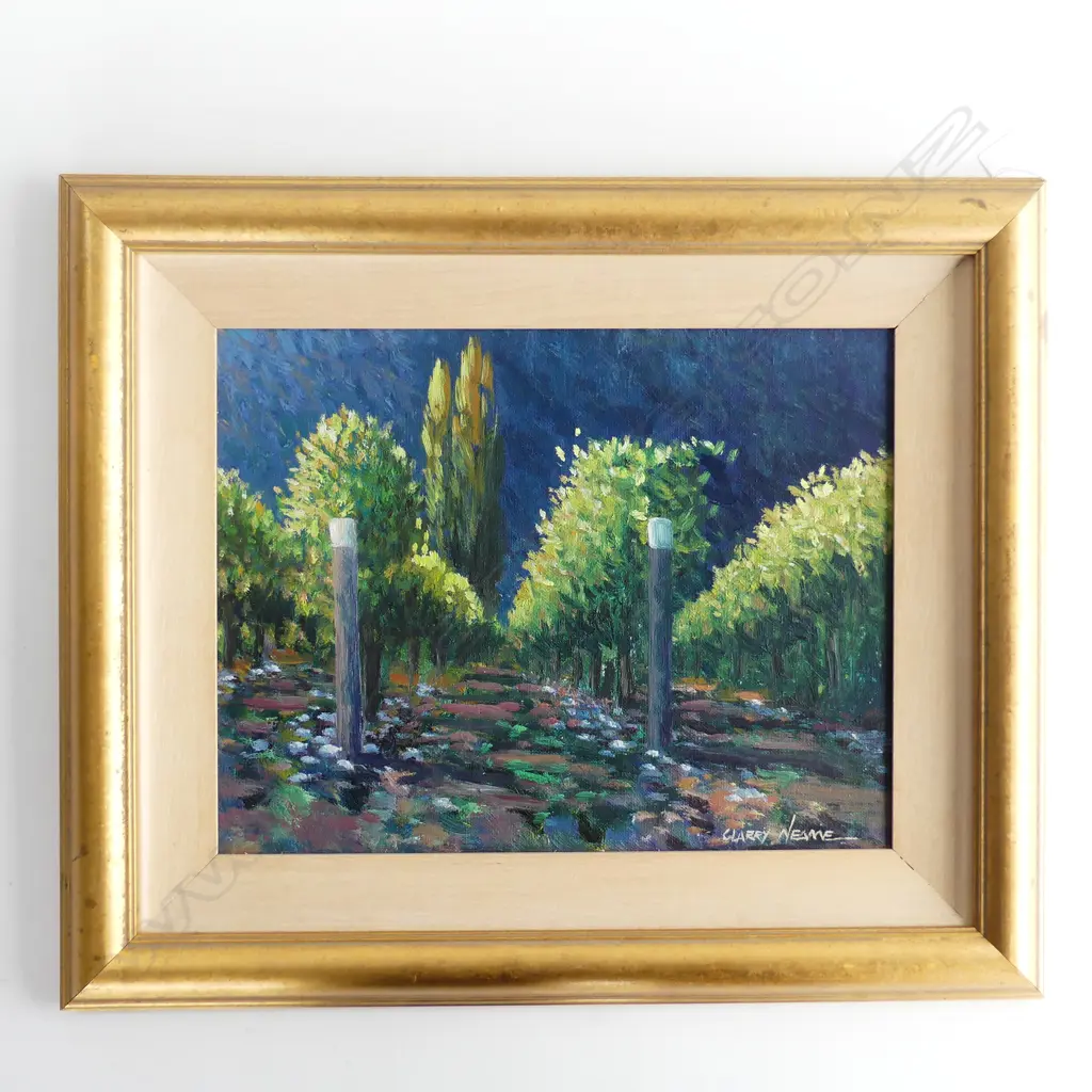 CLARRY NEAME, VINEYARD, OIL ON BOARD 265x340mm Image 1++