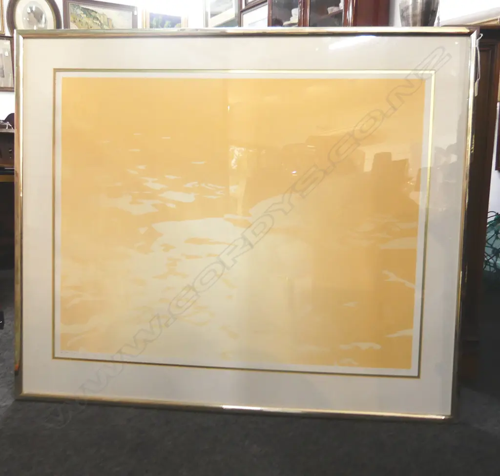 MALCOLM WARR 'SUNSET SEA' ARTISTS COLOUR PROOF '81 670x850mm Image 1++
