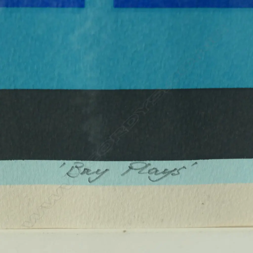 SANDERS 1986 'BAY PLAYS, LTD ED PRINT 19/50, SIGNED & ENTITLED, 510 x 690mm Image 1++