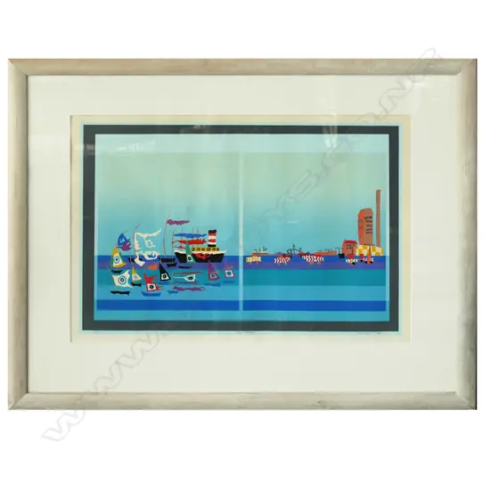 SANDERS 1986 'BAY PLAYS, LTD ED PRINT 19/50, SIGNED & ENTITLED, 510 x 690mm