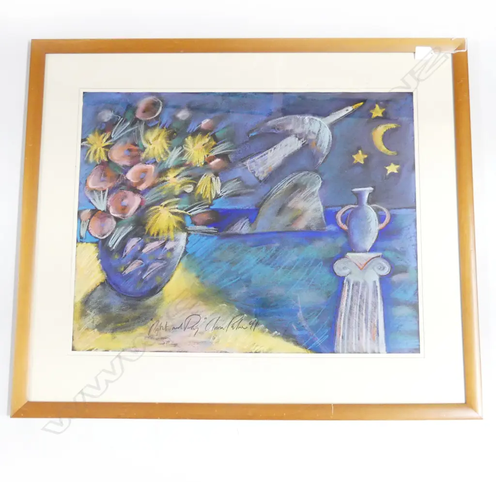 ANNA PALMER 'NIGHT & DAY' PASTEL ON PAPER '91 500x645mm Image 1++
